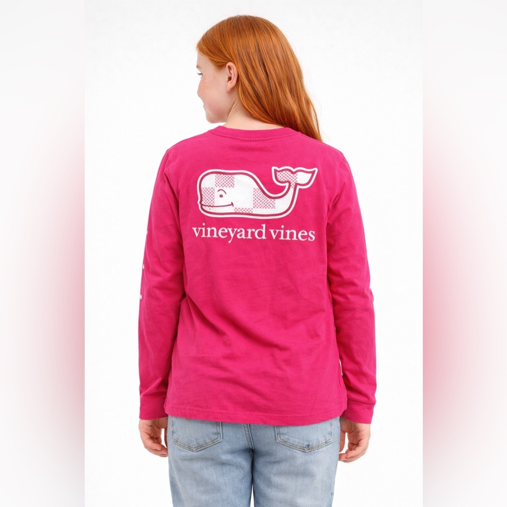 Vineyard Vines Youth L(16) Bright Pink Long Sleeve Tee - Like New Condition